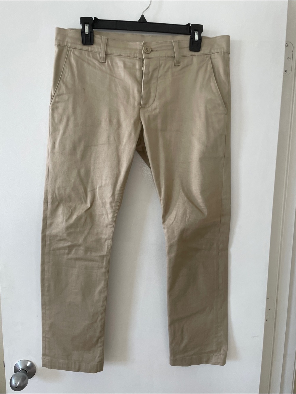 Saint Laurent Paris Khaki Beige Slim Chino Pants